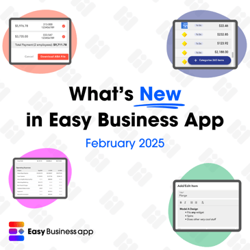 What's New in Easy Business App - February 20254